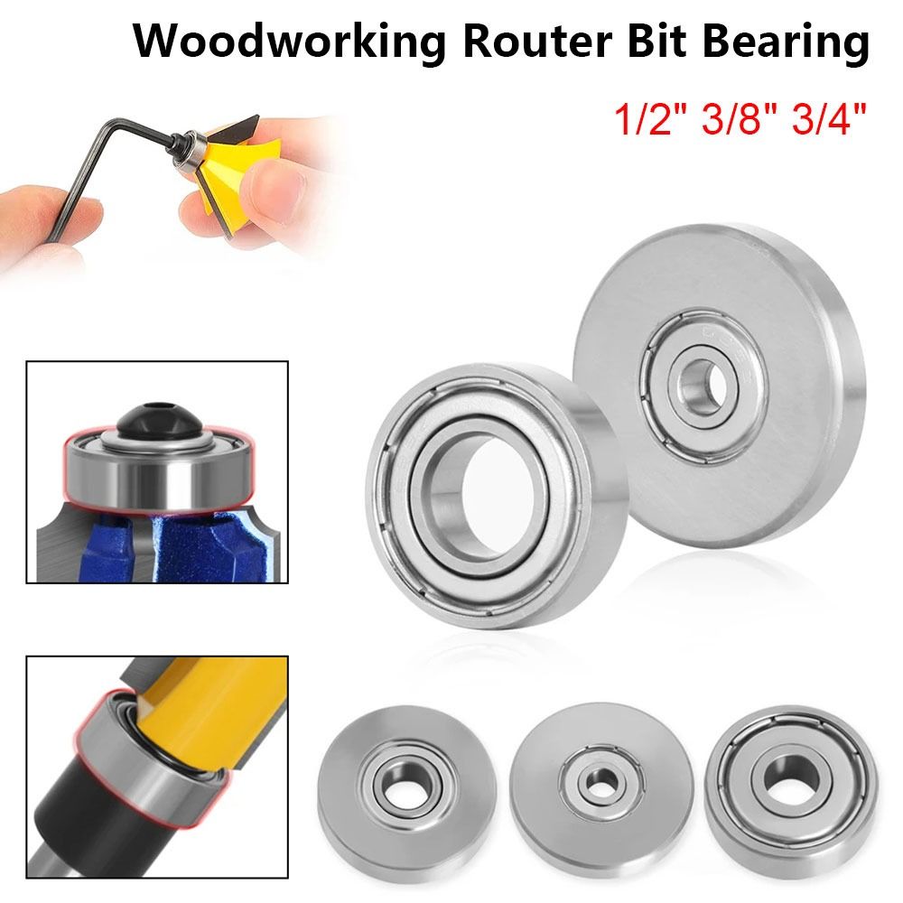Router Bits For Woodworking - 1Pcs 4.76mm 6.35mm 9mm Woodworking Bearing
