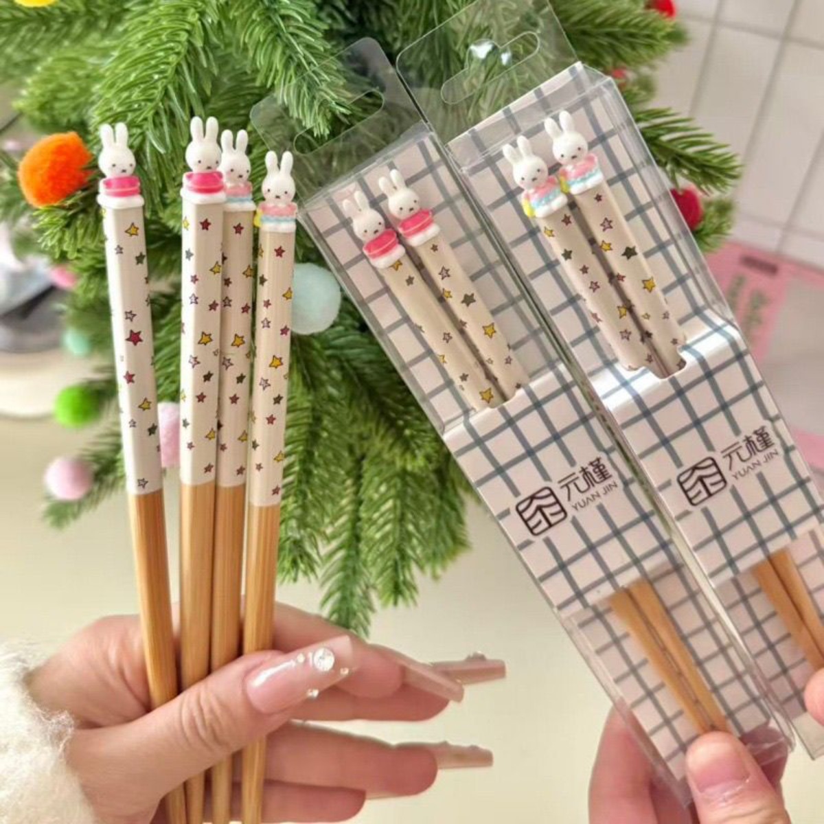 Woodworking Ideas - Kawaii Miffy Rabbit Chopsticks Cute Cartoon