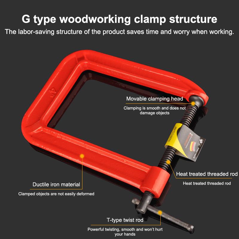 Woodworking Industries - G Clamp Deep Reach C Clamp