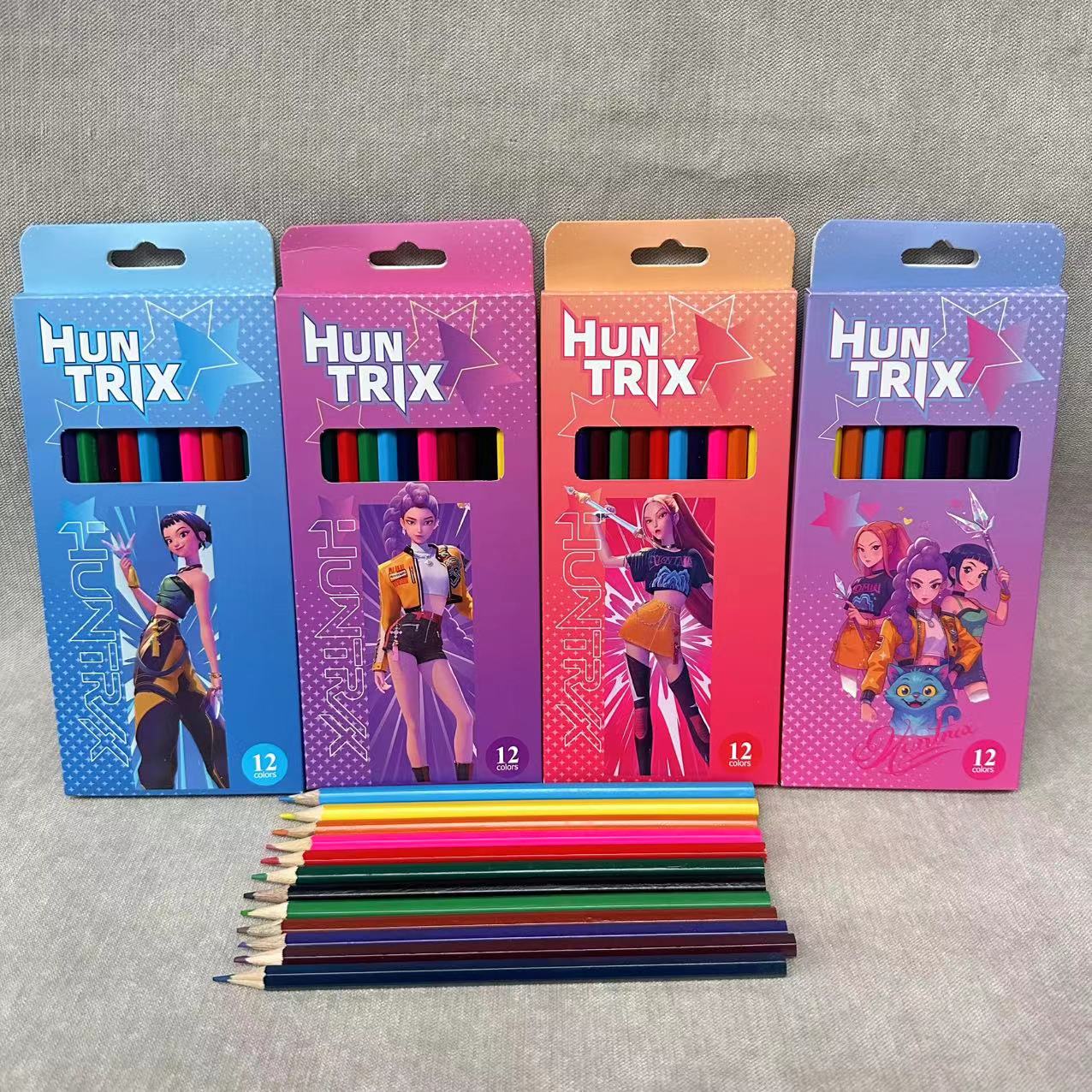 Woodworking Ideas - Cute Anime Colored Pencils 12Pcs HB