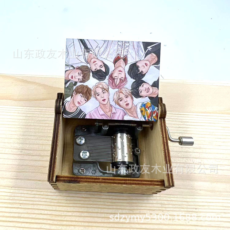 Woodworking Ideas - Kpop BTS Wooden Hand Crank Musical
