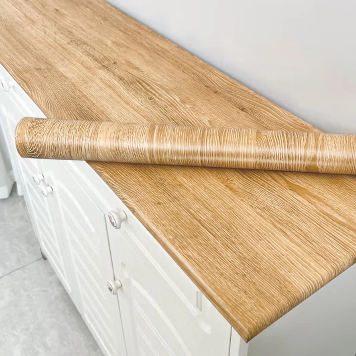 Woodworking Oil Finish - 1 Roll Vinyl Oil-proof Wood Grain