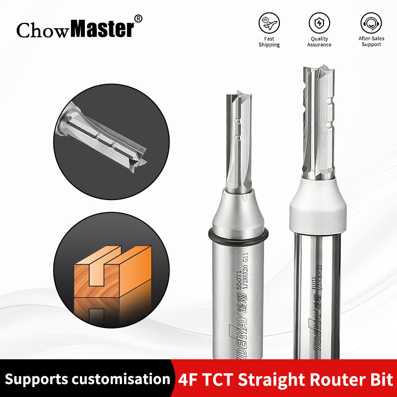 Woodworking Nc - Chowmaster 4 Flutes TCT Straight Router