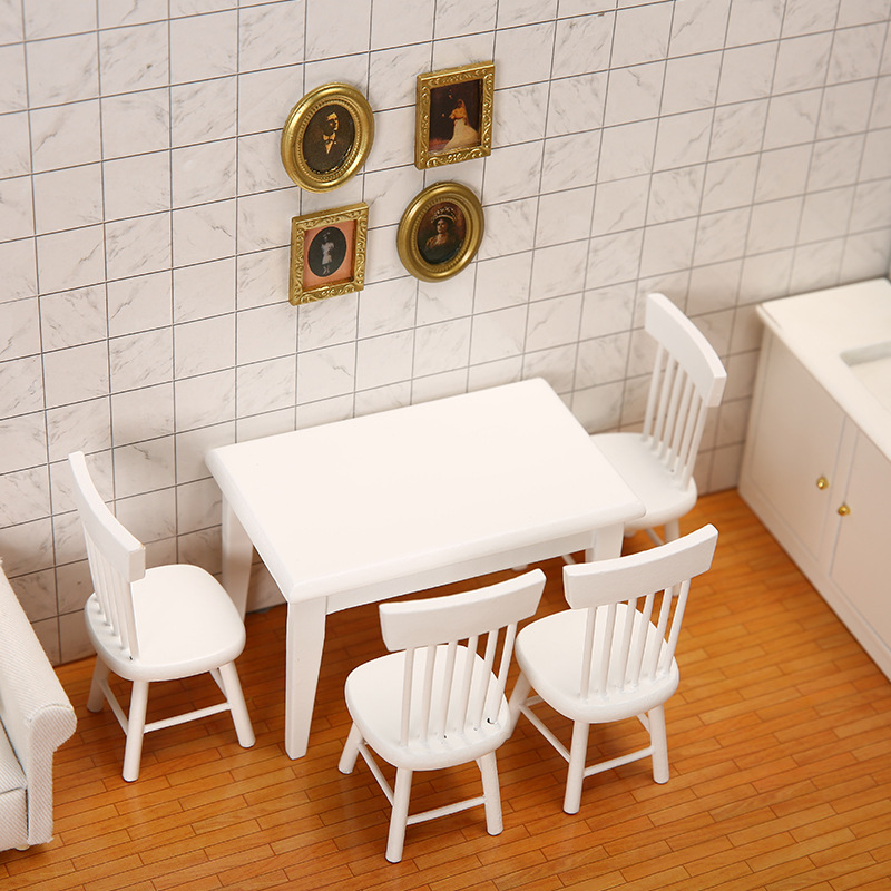 Woodworking Room - Miniature Dollhouse Furniture Wooden Dining Table