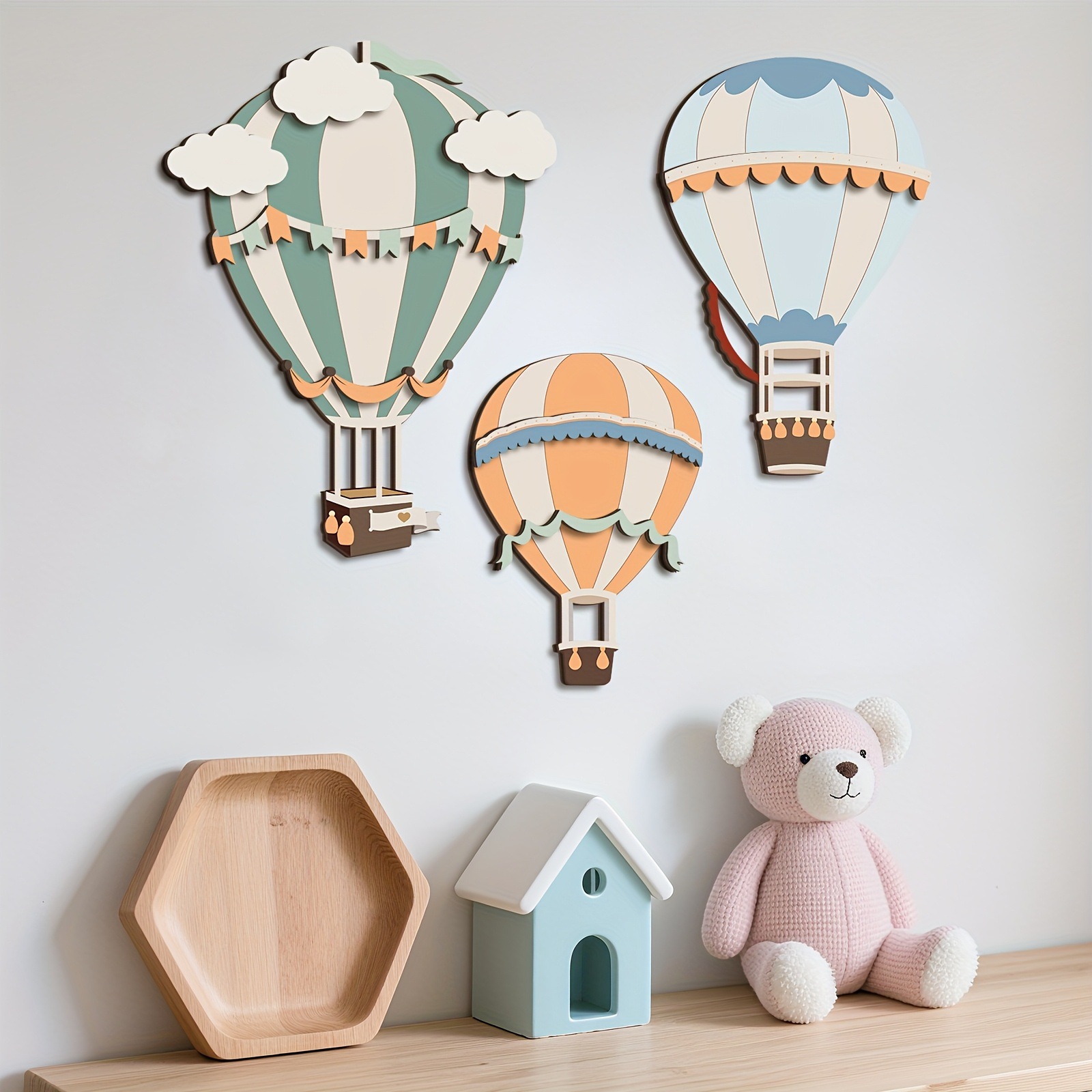 Woodworking Room - 3D Cute Colorful Hot Air Balloon
