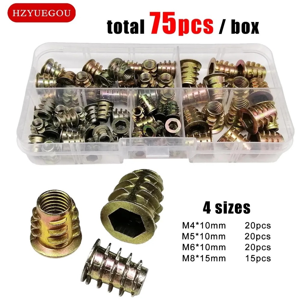 Cabinet Scraper Set - 165/75/55pcs Threaded Insert Nut E-nut M4