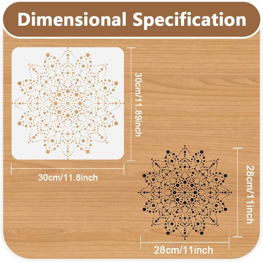 Dot Mandala Stencil Template 1 - огляд і ціна Woodworking Room