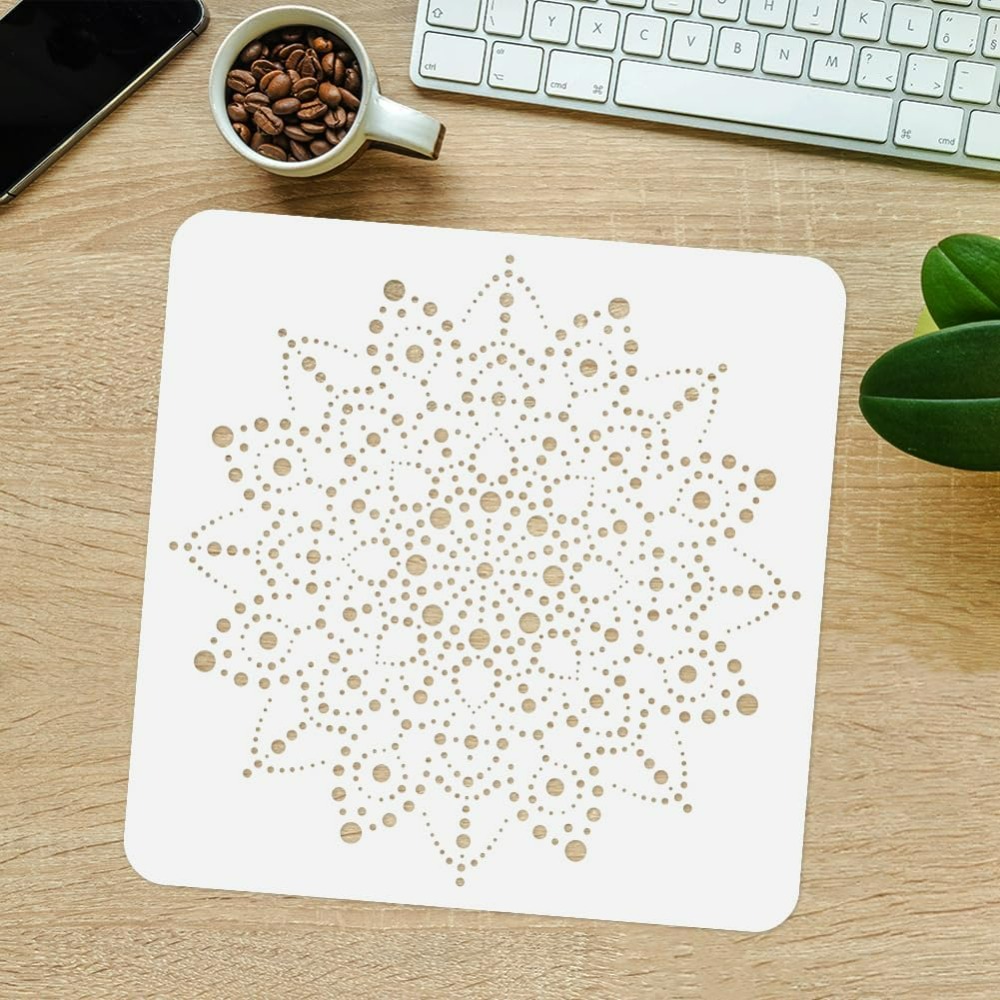 Dot Mandala Stencil Template 1 - огляд і ціна Woodworking Room