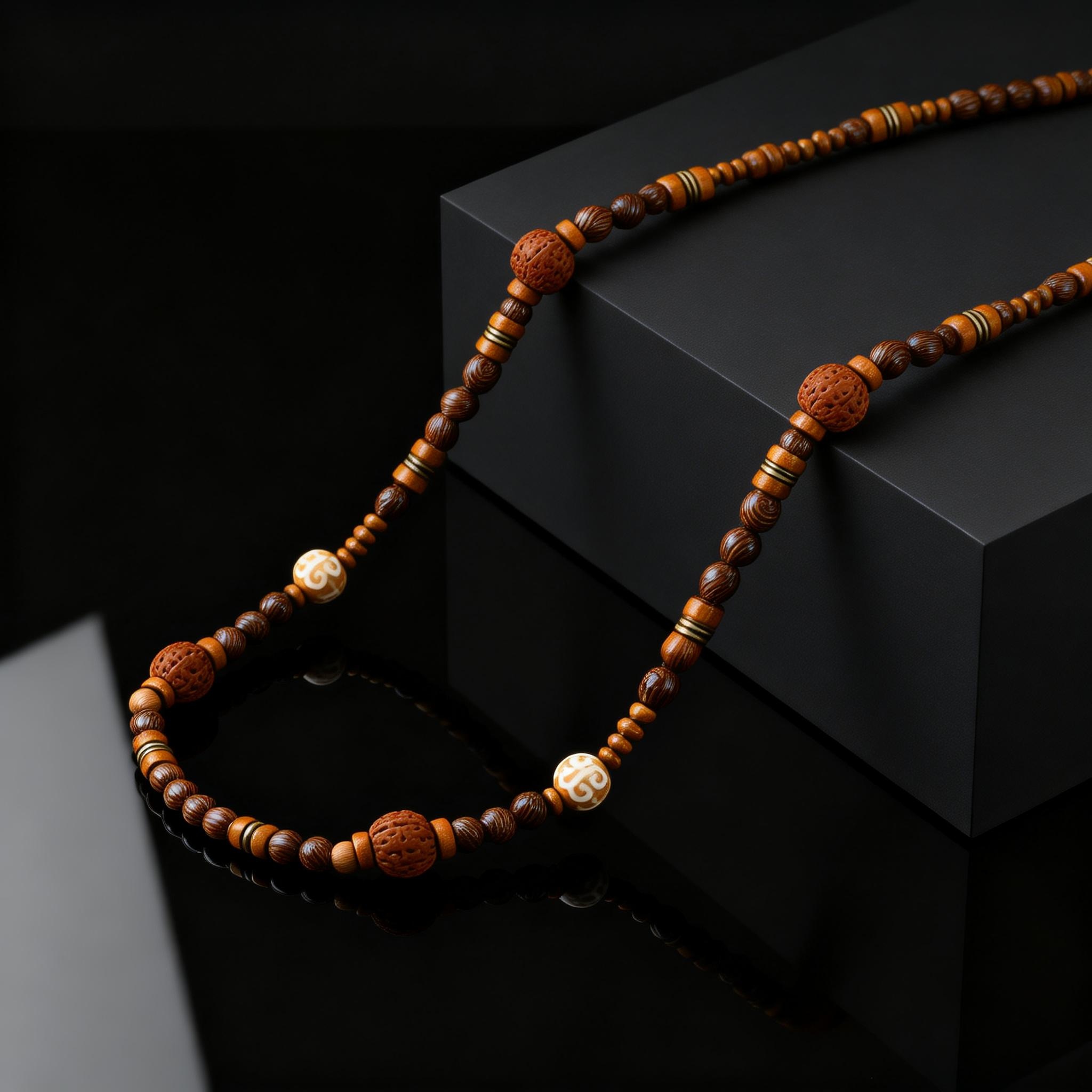 Fashion Walnut Wood Bead Neckl - огляд і ціна Woodworking Nc