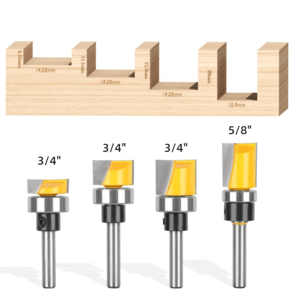 1/4Inch Shank Flush Trim Route - огляд і ціна Router Bits For Woodworking