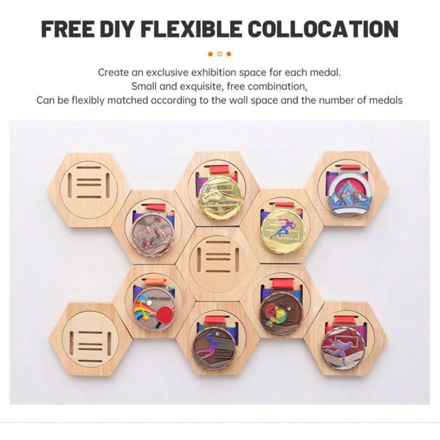 DIY Honeycomb Medal Wall Mount - огляд і ціна Woodworking Room
