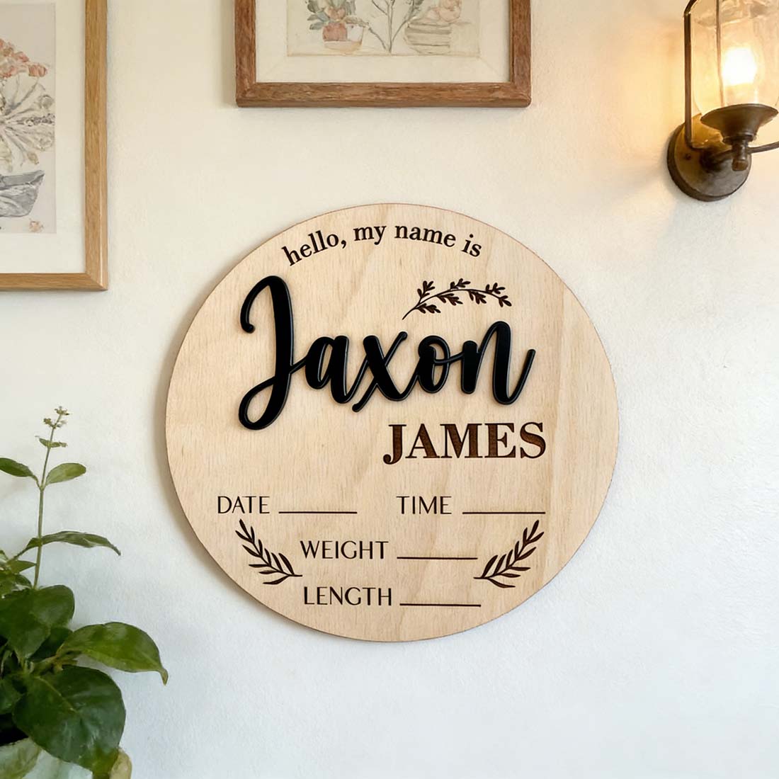 1Pc Custom Baby Announcement S - огляд і ціна Woodworking Room