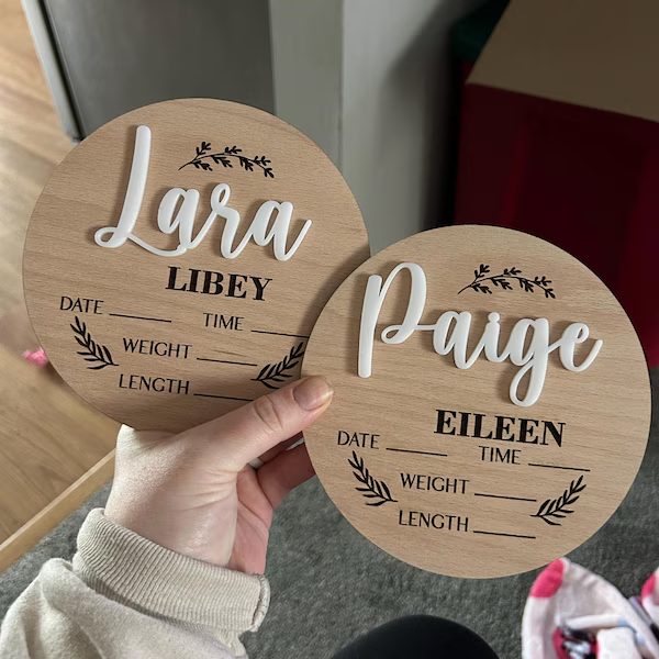 1Pc Custom Baby Announcement S - огляд і ціна Woodworking Room