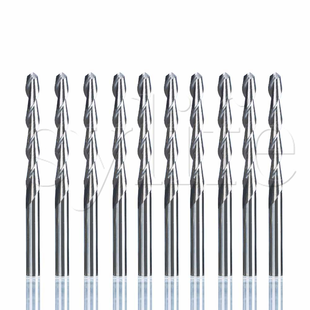 10pcs Double Flute Spiral Cutt - огляд і ціна Woodworking Nc