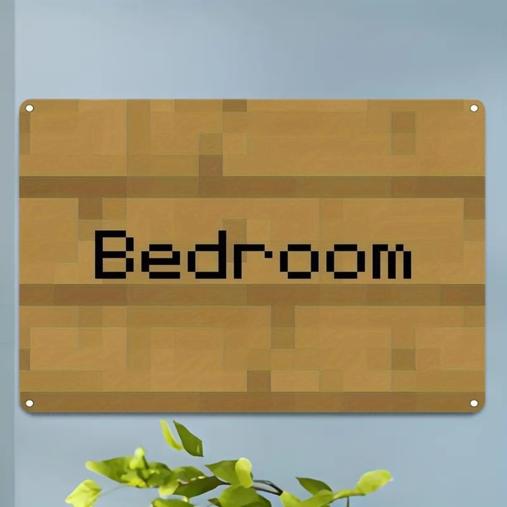 Vintage Pixel Art Bedroom Sign - огляд і ціна Woodworking Room