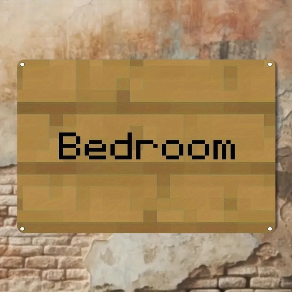 Vintage Pixel Art Bedroom Sign - огляд і ціна Woodworking Room