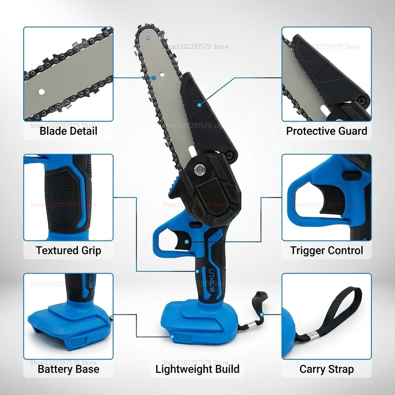 6 Inch Cordless Electric Chain - огляд і ціна Woodworking Yard Projects