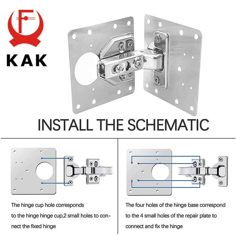 KAK 8pcs Hinge Repair Plate Br - огляд і ціна Cabinet Scraper Set