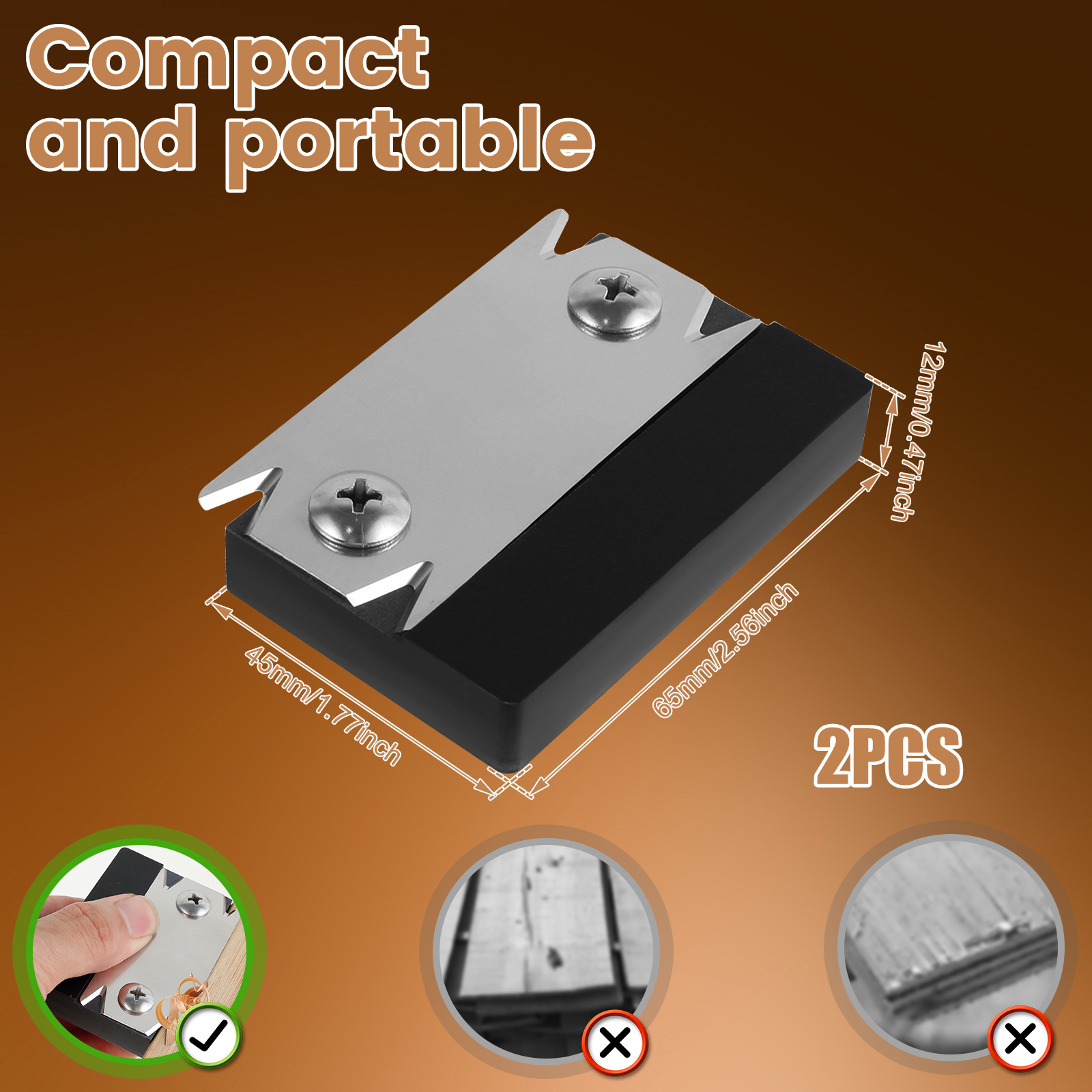2Pcs Trimmer Wood Chamfering F - огляд і ціна Woodworking Edge Corner Planer