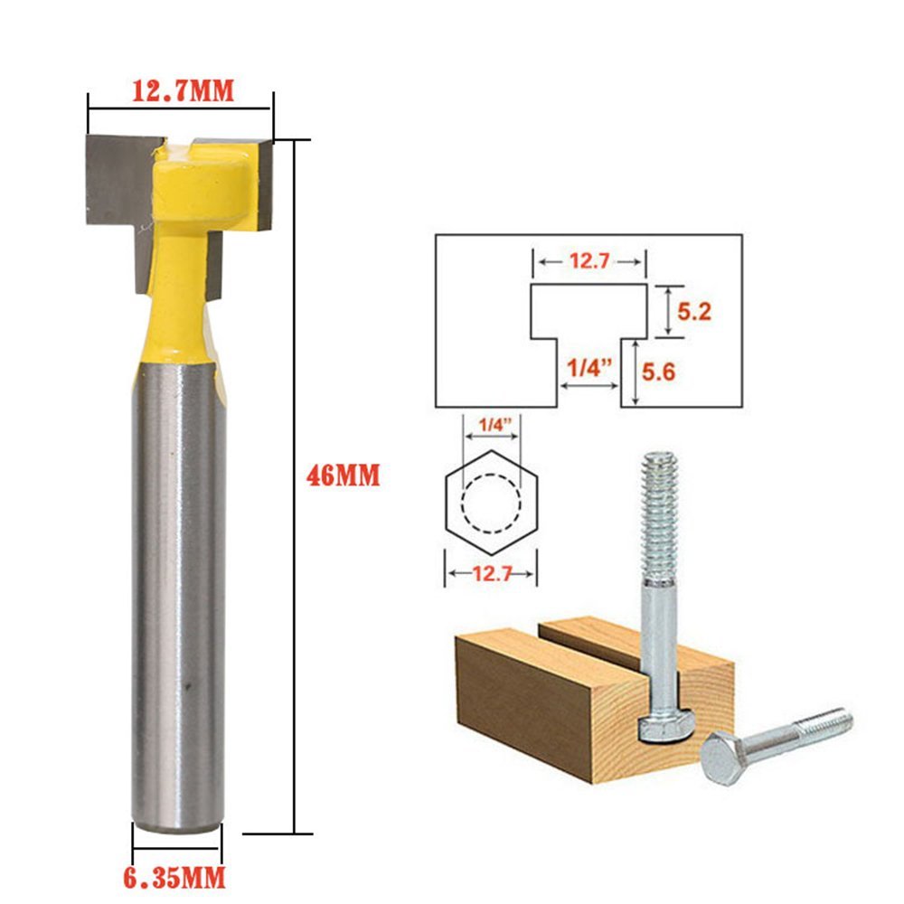 A11I 1/4 inch Shank T-Slot Cut - огляд і ціна Router Bits For Woodworking