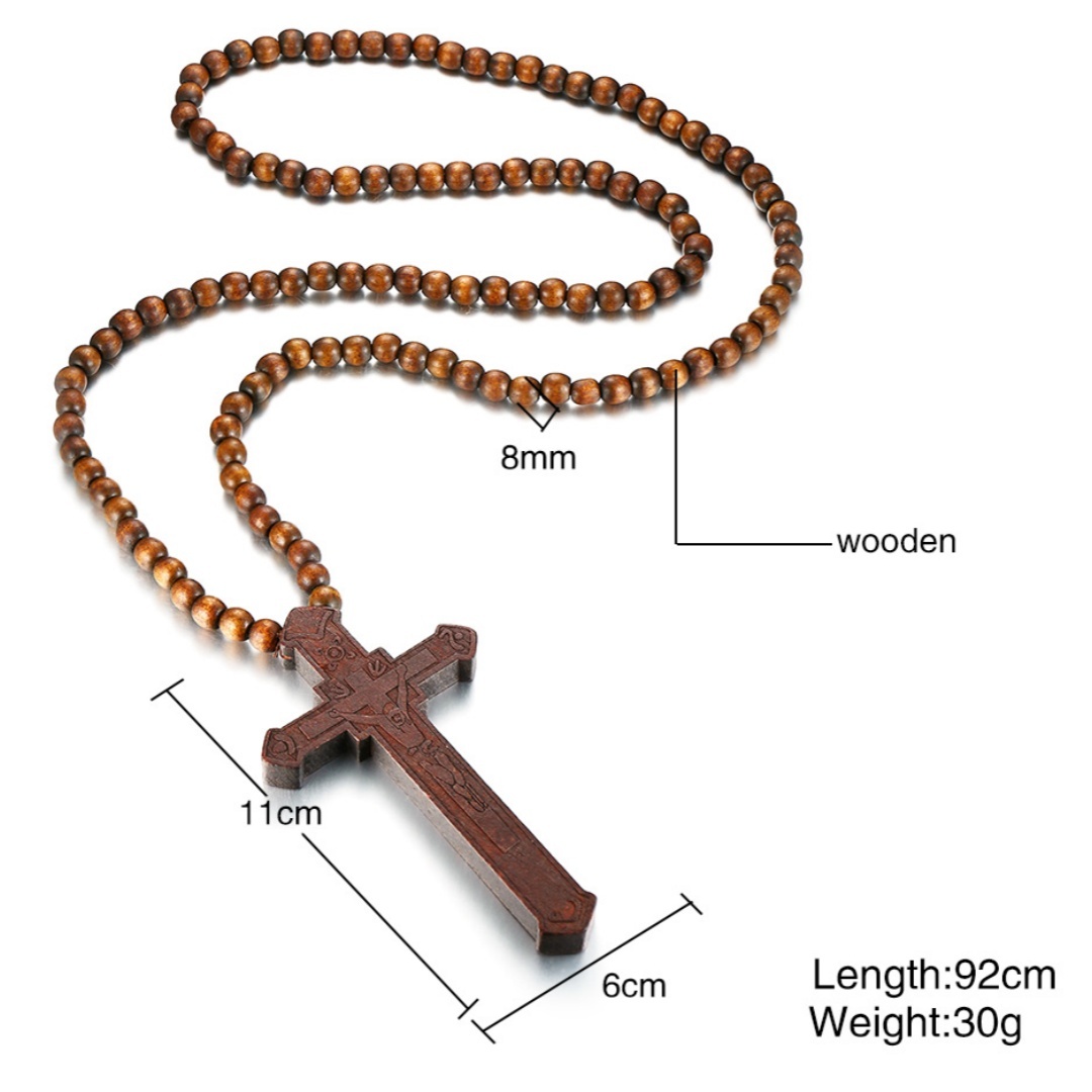 Rosary Necklace Large Wood Jes - огляд і ціна Woodworking Nc