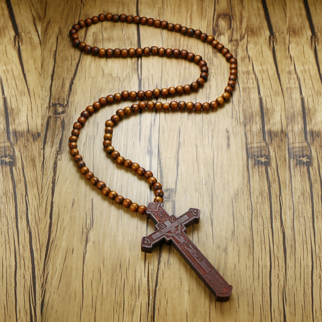 Rosary Necklace Large Wood Jes - огляд і ціна Woodworking Nc