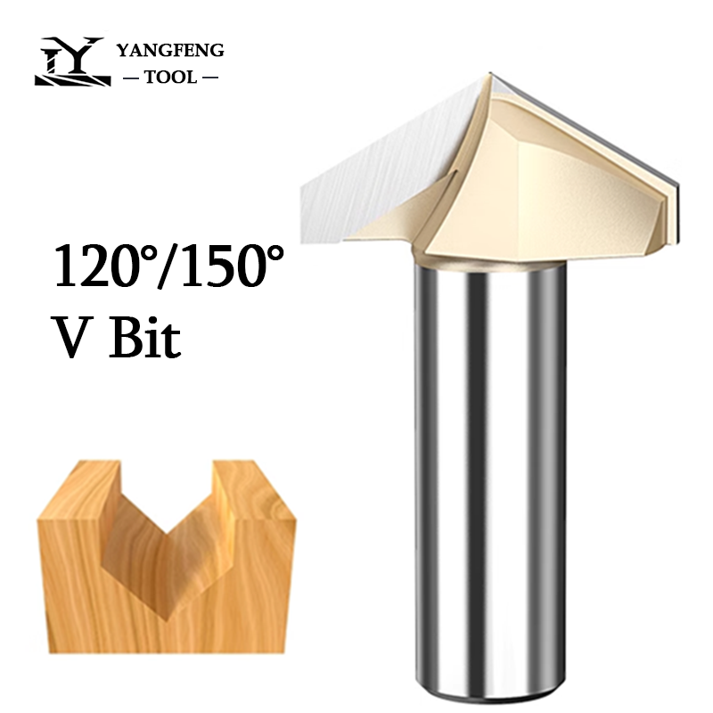 120 150 Degree V Bit 1/2 Shank - огляд і ціна Woodworking Nc