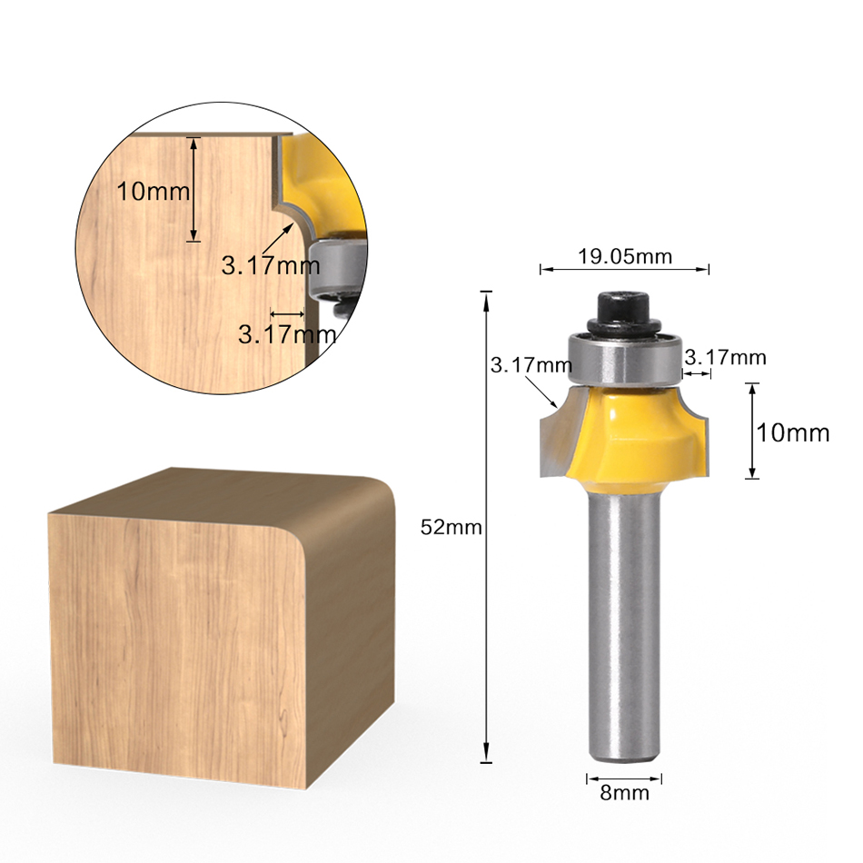 8mm Shank Round Corner Router  - огляд і ціна Woodworking Nc