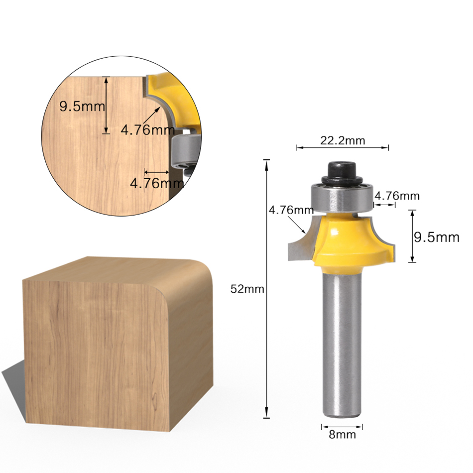 8mm Shank Round Corner Router  - огляд і ціна Woodworking Nc