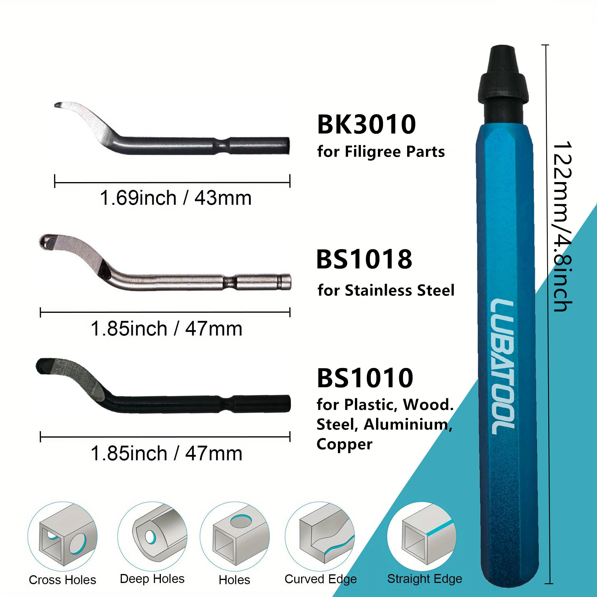LUBATOOL Deburring Tool with 1 - огляд і ціна Router Bits For Woodworking