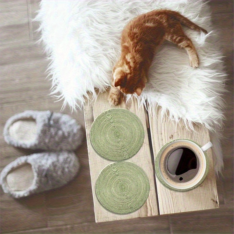 6pcs 4in Round Retro Green Gro - огляд і ціна Woodworking Room